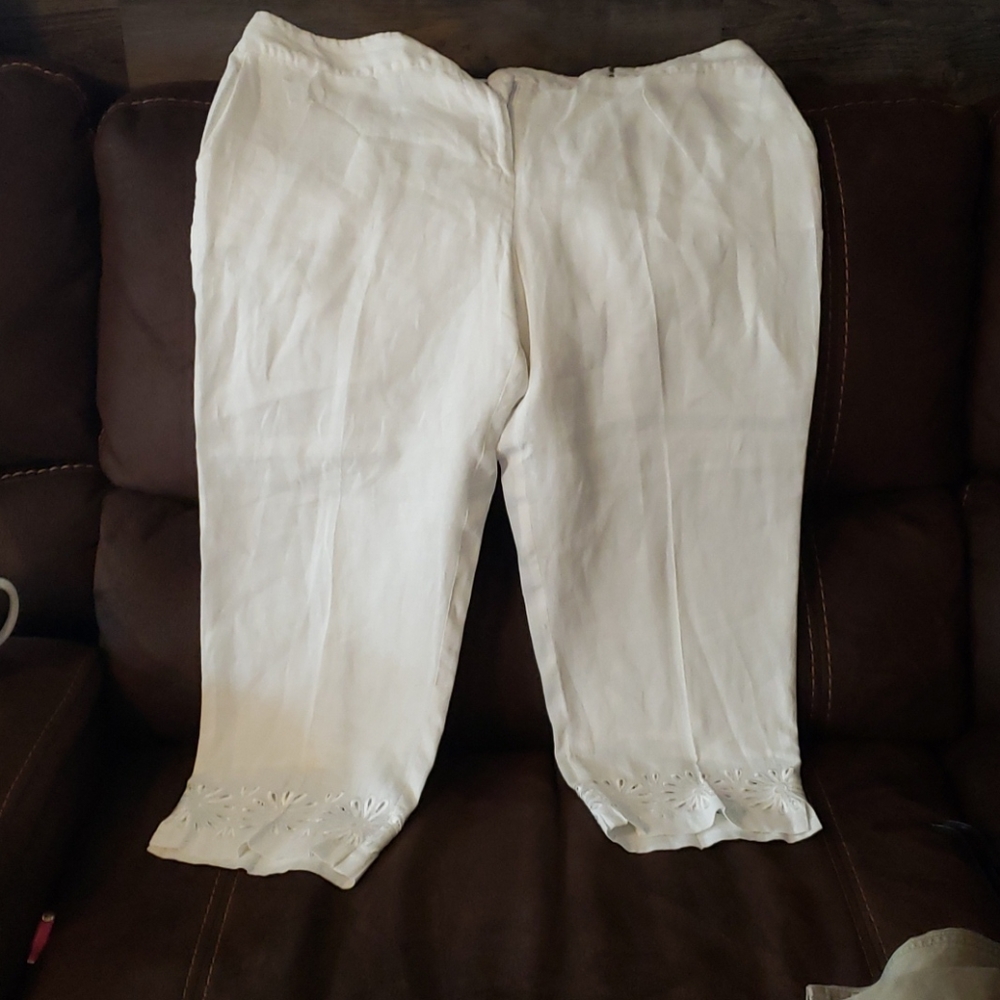 Linen crop capri pants Oscar